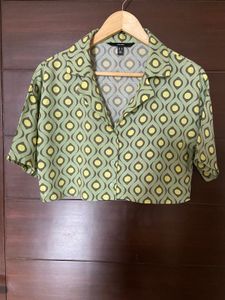 Vero Moda Retro Print Crop Top (xs)