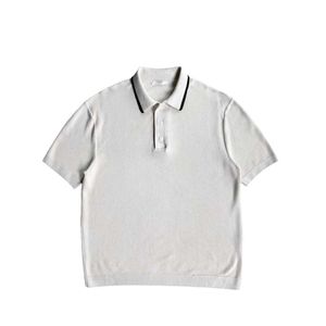 TOPTEN Classic White Knitted Polo T- Shirt