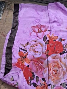 Floral Lavender saree with  blouse  piece