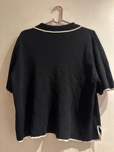 Chic Black Button-Down Top