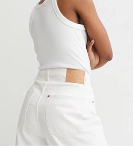 H&amp;M White Wide Leg Jeans