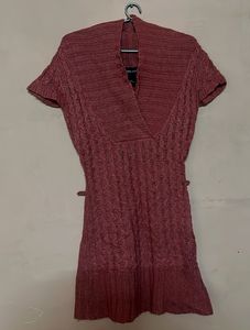 Knit Mini Dress - Casual Style