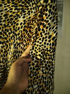 Animal Print Satin Maxi Skirt