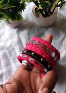 Pink Bangle Set