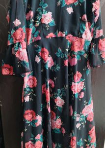 Floral Printed High Low Dress