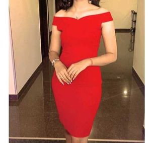 Red Offshoulder Dress