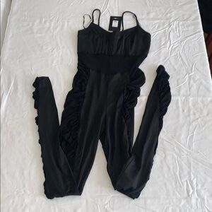 FashionNova Mesh Sexy Jumpsuit ❤️‍🔥| Ruched