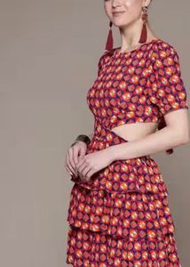 Ritukumar Label Tiered Dress Back Up Tieup