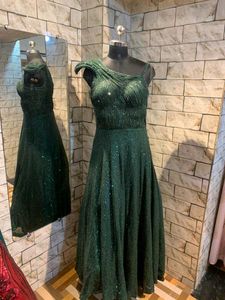 Emerald Green Ethnic Gown