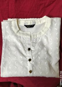 Ivory Embroidered  Kurta With Shristi Pant