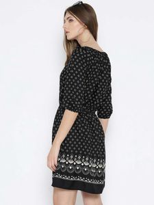 Black &amp; White Print Dress