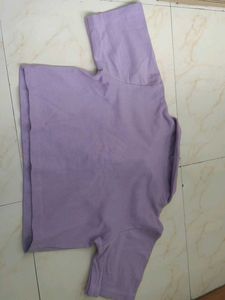 H&amp;M Lavender Crop T-Shirt