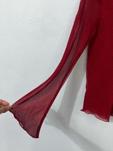 Mango Tie Neck Top