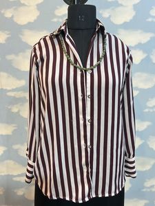Striped Button-Up Shirt