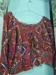 Boho printed crop top