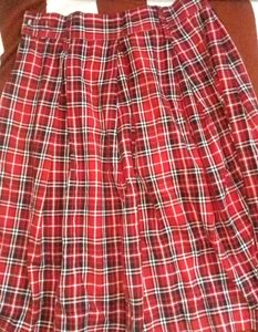 Plaid Pleated Skirt