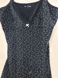 Black slip nightwear