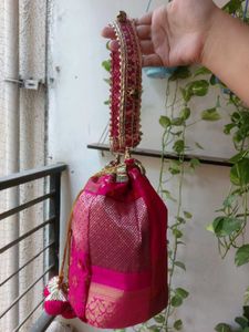 Elegant Pink Potli Pouch