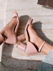 Donear By Dcot Transparent Heels Open Toes
