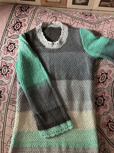 Striped Knit Cardigan Sweater