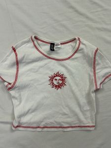 H&M Cotton printed crop top