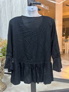 Black Peasant Blouse