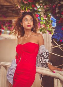 Red Bodycon Midi Dress