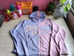 pink and lavendar hoodie