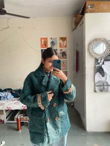 Green Fuzzy Coat