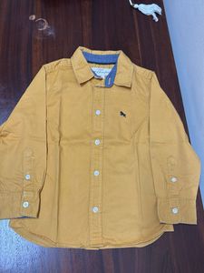 Kids Mustard Button-Down Shirt