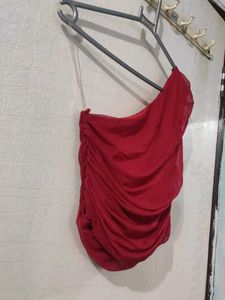 Red One-Shoulder Top