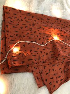 Orange Triangle Print Fabric