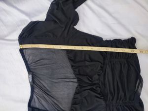 Miss Lola Black Sheer Top