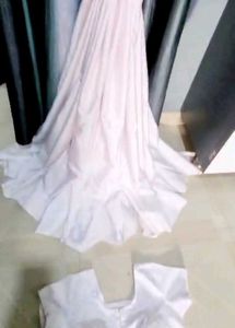 White Silk Saree &amp; Blouse Set