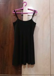 Urbanic Black Pinafore Dress With Adjustable Strap