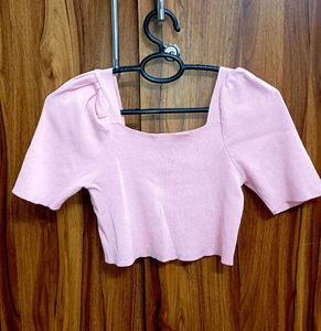 Pink Crop Top