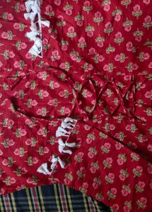 Red Floral Print Outfit