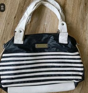 New Monochrome Black And White Handbag