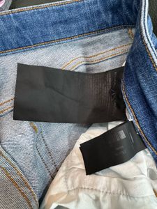 Zara Blue Distressed Painted Jeans