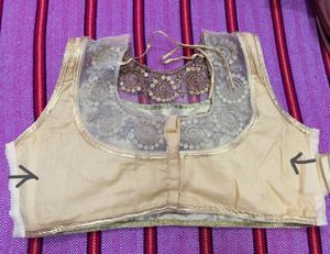 BRAND NEW PADDED GOLDEN BLOUSE(SLEEVES IN
