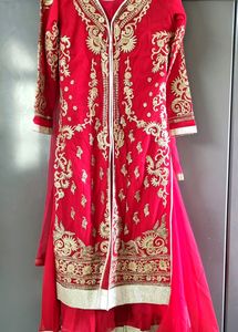 Red Gown In One Time Offer For Today!!