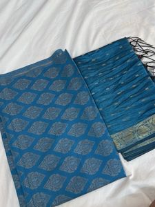 Blue Banarasi Suit
