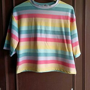 Multicolour Rainbow Kawai Tshirt