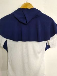 Navy Blue And White Top