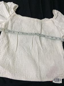 White Puff Sleeve Top