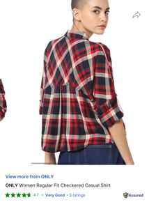 Navy Blue Checkered Shirt