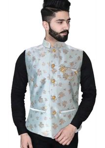 Stylish Floral Print Waistcoat