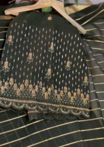 Embellished Chiffon Saree With Designer Blouse