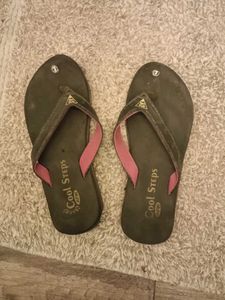 Cool Steps Olive Green Flip Flops - Size 7