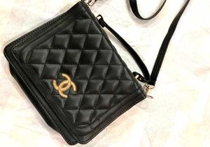 Channel Copy  Black Shoulder Sling Bag
